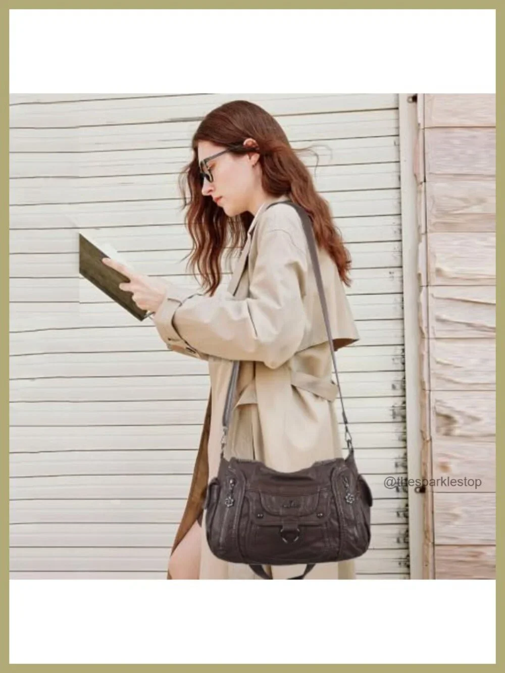 Vegan Leather Hobo Handbag Purse with Adjustable Strap, Large Capacity Satchel